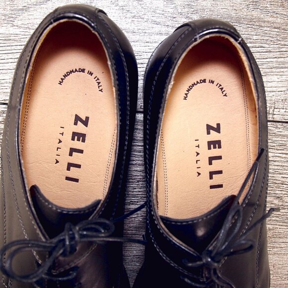 *NIB* $475 Nordstrom ZELLI Italia 9 M Verona Italian Derby Black * add $15 Trees main image 15